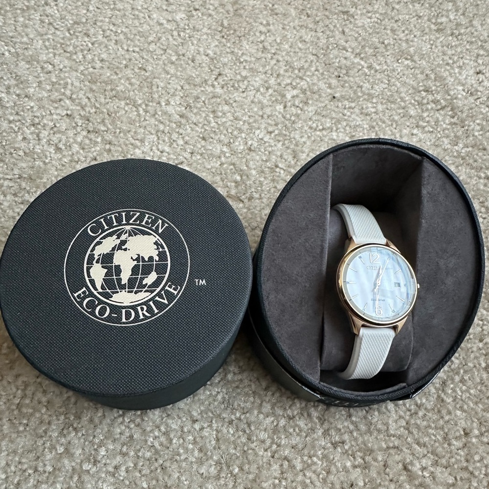 Citizen Eco-Drive Gold and White Women's Watch
